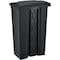 Global Industrial Plastic Rectangular Step On Trash Can, 23 Gallon, Black 641599BK - alternate 5